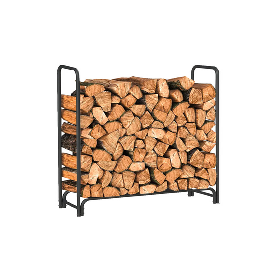 Neo 120cm Outdoor Metal Log Holder Storage Rack with Cover