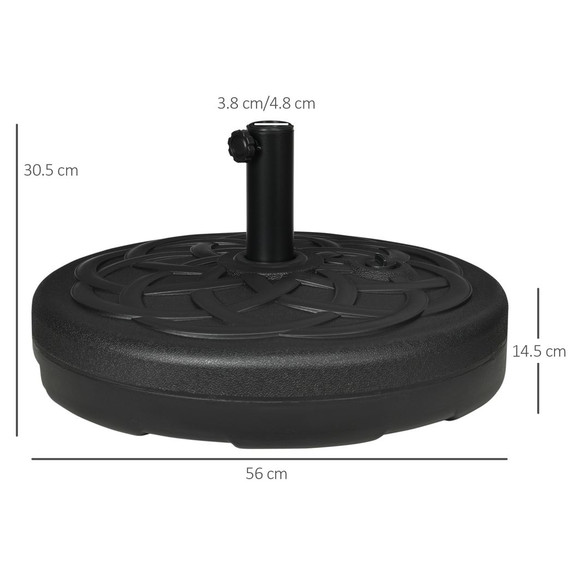 Garden Parasol Base Outdoor Market Umbrella Stand 25kg Water or 35kg Sand Filled