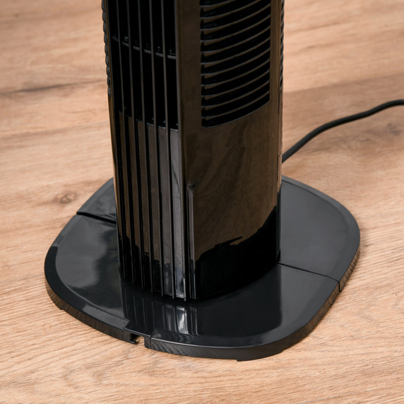 Tower Fan, 3 Speed 3 Mode, Timer, Oscillation, Controller, Black with 9 Setting