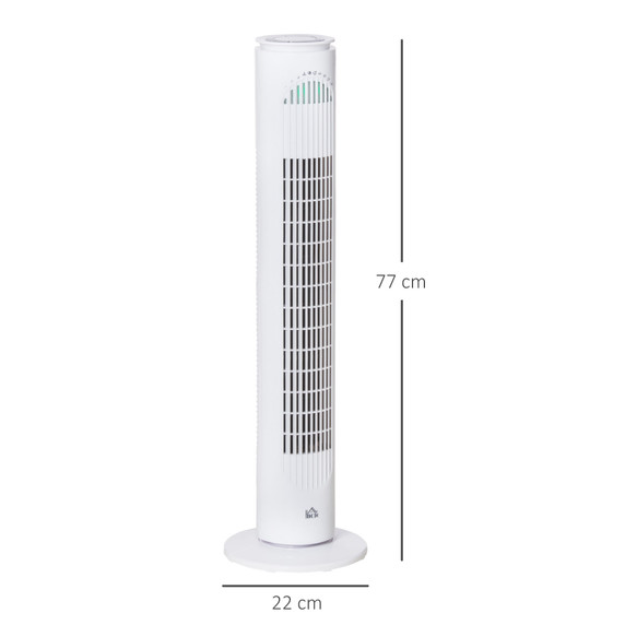 Tower Fan, 3 Speed 3 Mode, Timer, OscillationRemote  White Fan