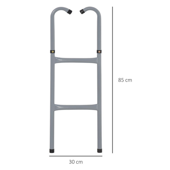 HOMCOM Trampoline Ladder Galvanized Steel Climbing Suitable for 6FT 10FT Jumper