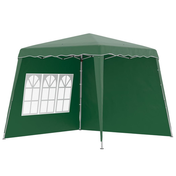 2.4 x 2.4m UV50+ Pop Up Gazebo Canopy Tent with Carry Bag, Green