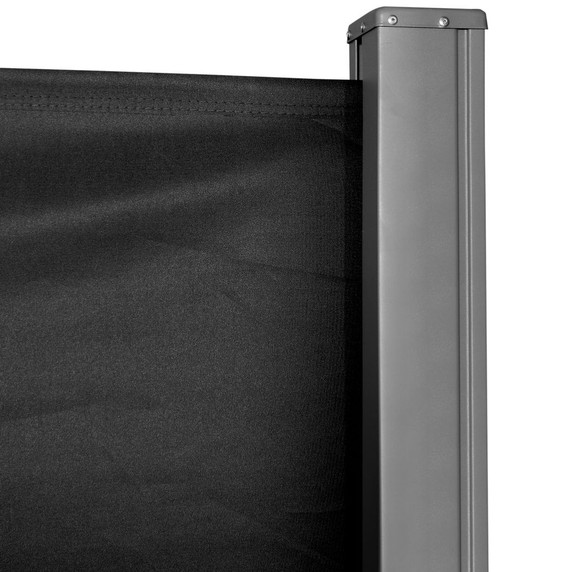 3x1.8M Retractable Side Awning Screen Fence Patio Privacy Divider Black