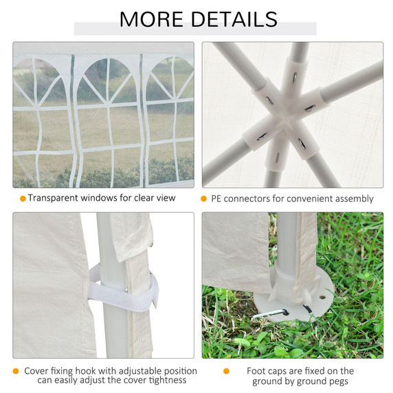 9m x 3m Outdoor Garden Gazebo Wedding Party Tent Canopy Marquee White