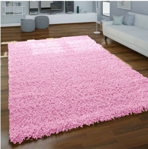 BABY PINK SHAGGY RUG 80 x 150