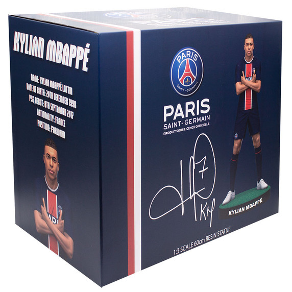 Paris Saint Germain FC Football's Finest Kylian Mbappe Premium Statue