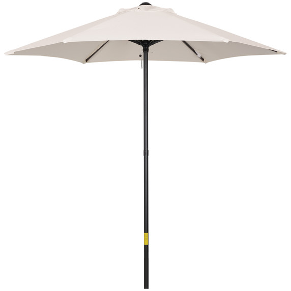 1.96m Parasol Patio Umbrella, Cream White