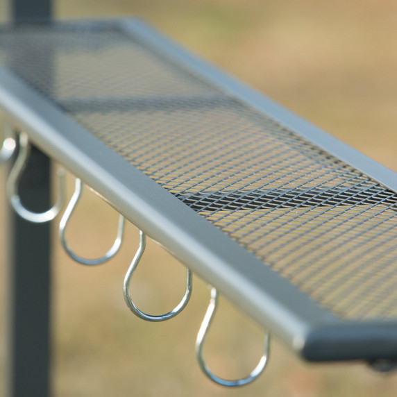 Metal Frame Outdoor BBQ Canopy Grey