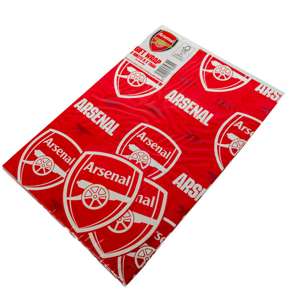 Arsenal FC Text Gift Wrap