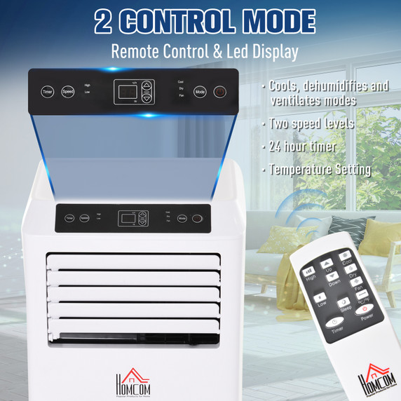 Mobile Air Conditioner W/ RC Cooling Sleeping Mode Portable White 1003W