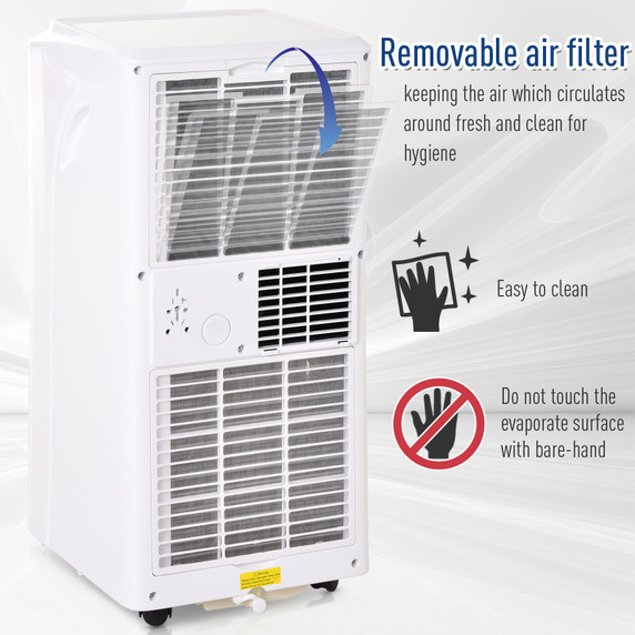 Mobile Air Conditioner W/ RC Cooling Sleeping Mode Portable White 1003W