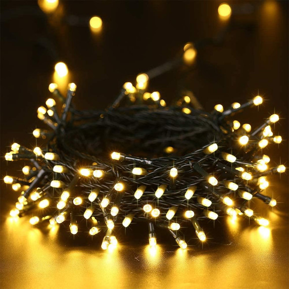 Planet Solar 200 Warm Outdoor String Solar Powered Fairy String Lights 20m