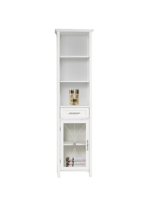 Wooden Bathroom Cabinet Storage  Multi Functional White 7978