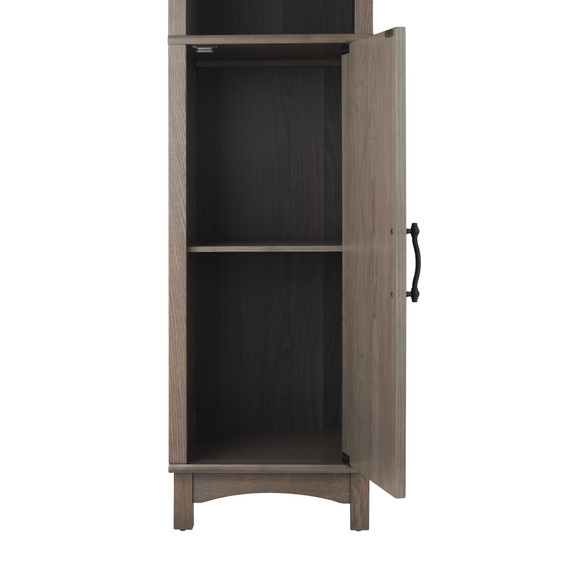 Wooden Bathroom Tall Linen Tower Storage Cabinet EHF-F0012