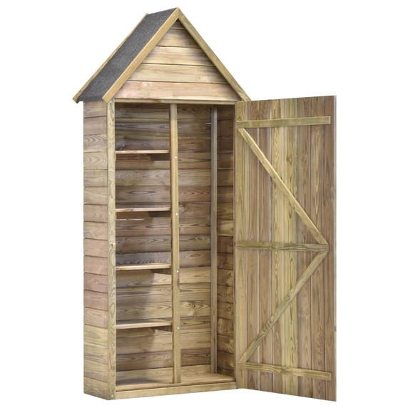 Garden Tool Shed with Door 77x28x178 cm Impregnated Pinewood