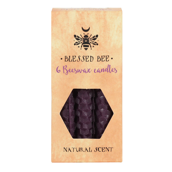 Pack of 6 Purple Beeswax Spell Candles