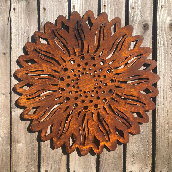 Garden sunflower fence wall ornament decoration sign feature