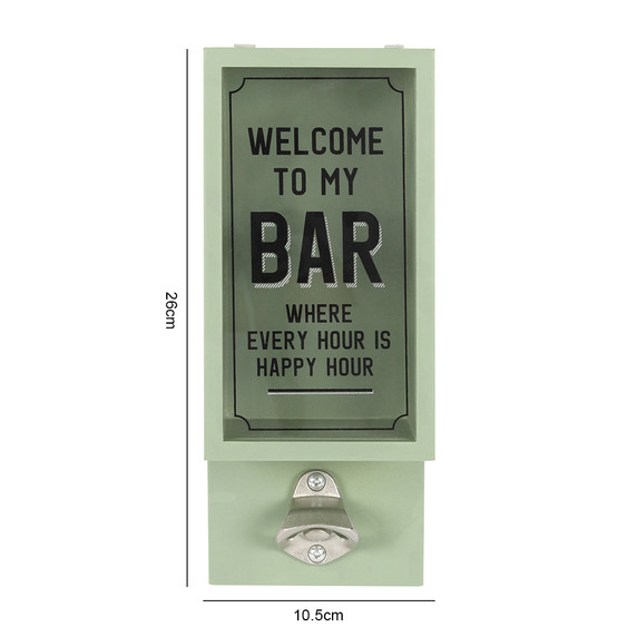 Green Garden Bar Bottle Opener Plaque