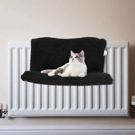 Cat Radiator Bed Black