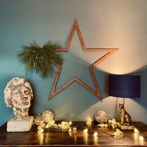 Large Rusty Star / Christmas Decorations / Vintage Style Decor