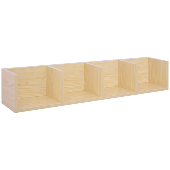 Multi-Media Storage Wooden Shelf - 95Lx17Wx16.5H cm