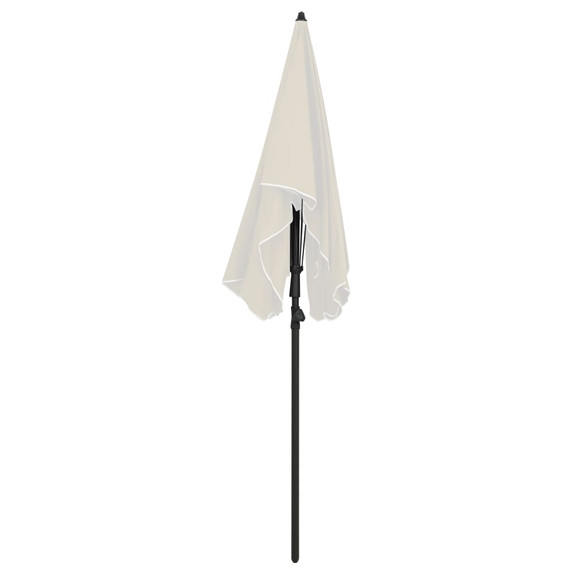 Garden Parasol with Pole 200x130 cm