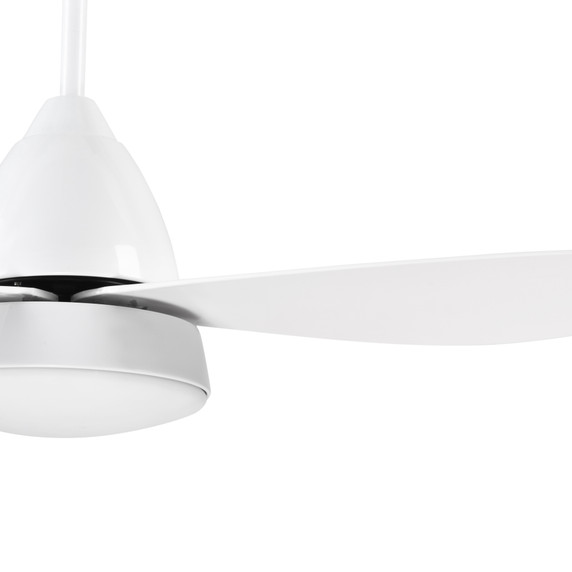 Reversible Ceiling Fan with Light, 3 Blades White LED Remote  White