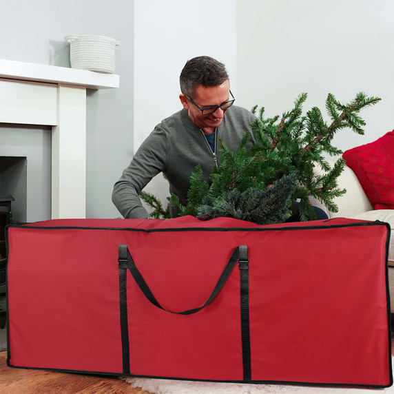 9FT Christmas Tree Storage Bag Jumbo Waterproof (50 x 63 x 147 cm) Red