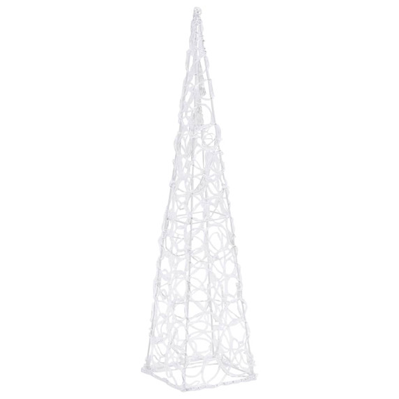 Acrylic Decorative LED Light Cone Warm White 60 cm