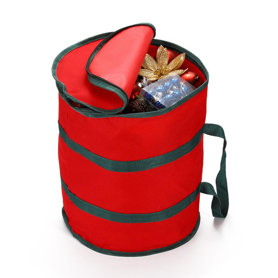 Christmas Gift Decoration Fabric Storage Bag - Red - 38 x 32 cm