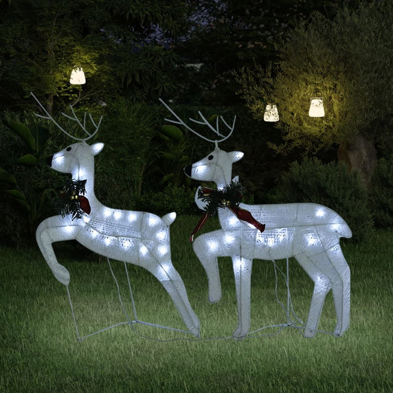 Christmas Reindeers 2 pcs Gold, Silver or White 40 LEDs