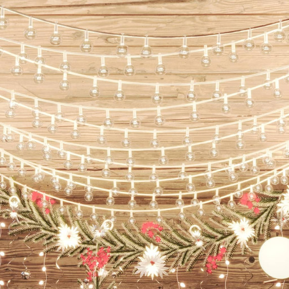 Globe Fairy String Lights 20m 200 LED Warm White 8 Function