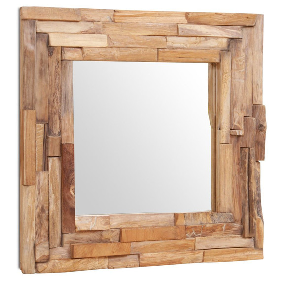 Decorative Mirror Teak 60x60 cm  to 120 x 60 cm
