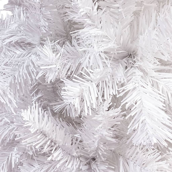 Slim Christmas Tree with LEDs&Ball Set White 180 cm