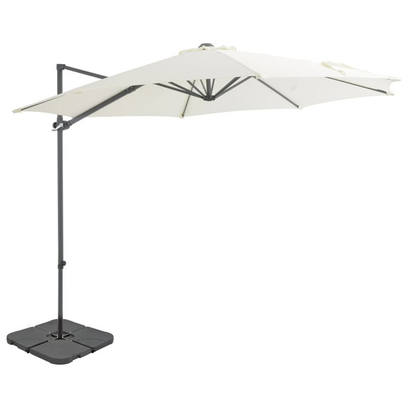Outdoor Umbrella with Portable Base - sand,green,anthracite,taupe
