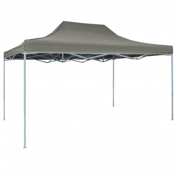 Foldable Tent Pop-Up - 3x4.5 m - Cream,Anthracite,Blue