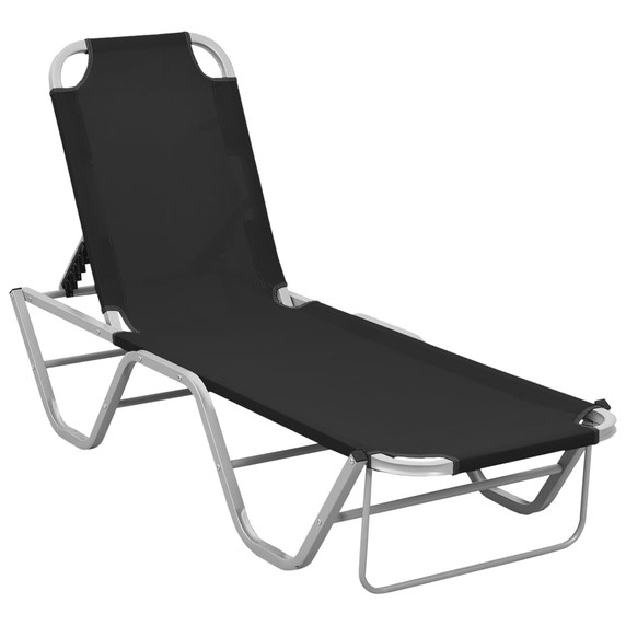 Sun Lounger - Aluminium and Textilene - Green,Black,Cream,Taupe