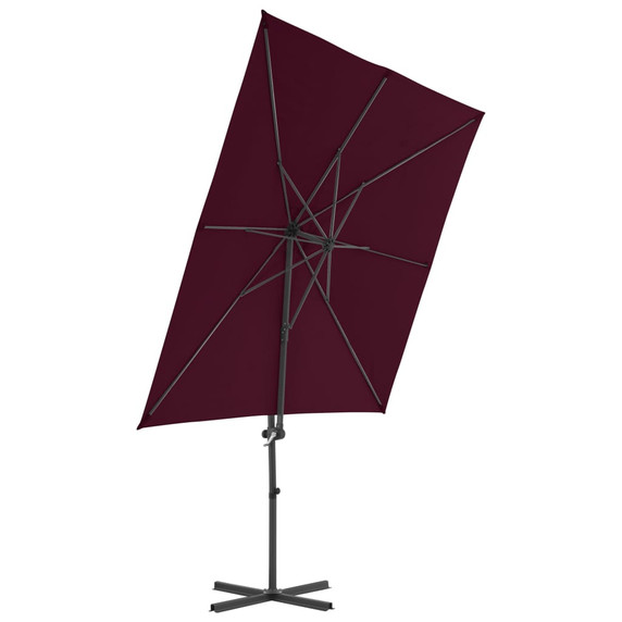 Cantilever Umbrella with Steel Pole - 300 x 255cm to 250 x 250cm - red,terracotta,sand,light green,anthracite,taupe,black,blue