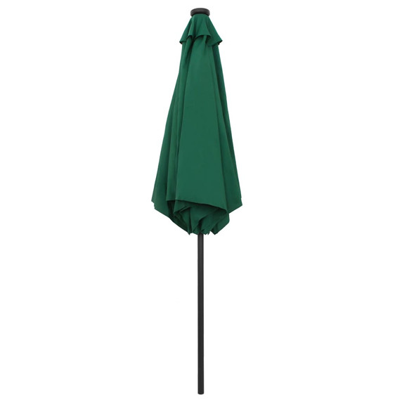 Parasol with LED Lights and Aluminium Pole - 270cm - green,red,terracotta,black,blue,white,anthracite,taupe