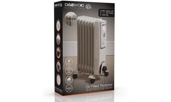 Daewoo 1000w Oil filled radiator