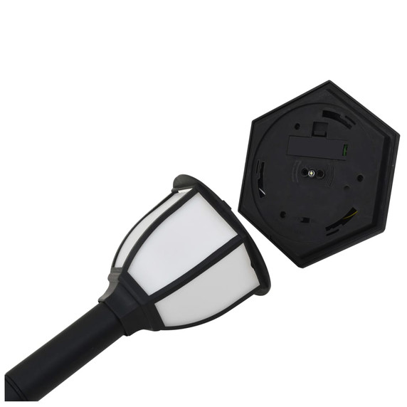 Outdoor Solar Lamps 6 pcs LED Black