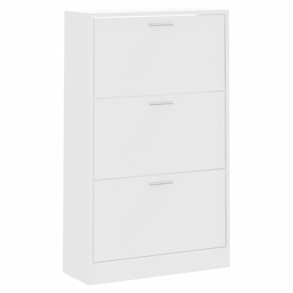 vidaXL Shoe Cabinet White 63x24x103 cm Engineered Wood