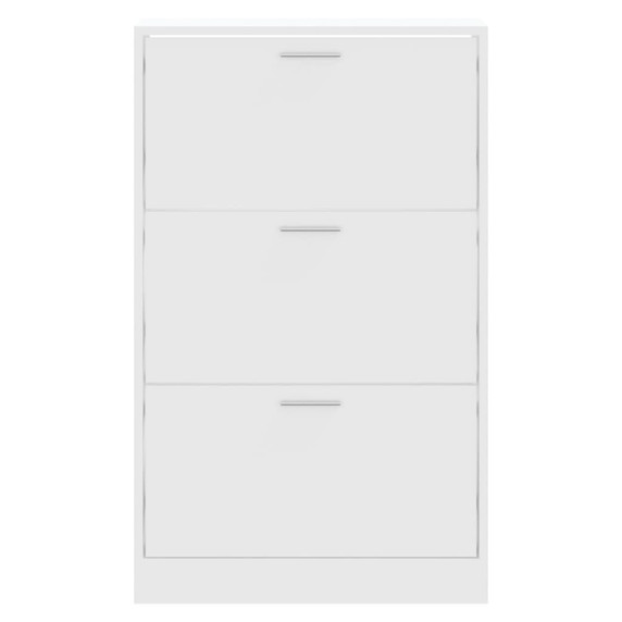 vidaXL Shoe Cabinet White 63x24x103 cm Engineered Wood