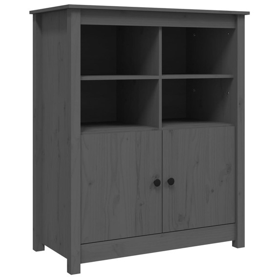 vidaXL Sideboard Grey 83x41.5x100 cm Solid Wood Pine