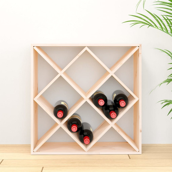 vidaXL Wine Cabinet 62x25x62 cm Solid Wood Pine