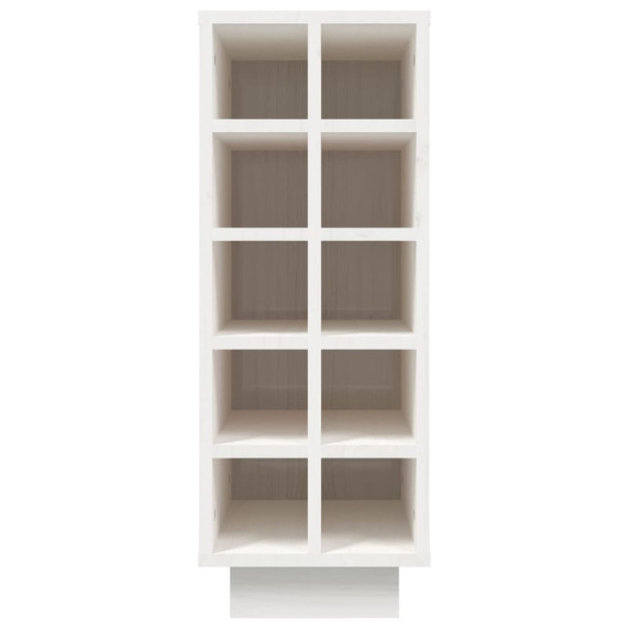 vidaXL Wine Cabinet White 23x34x61 cm Solid Wood Pine