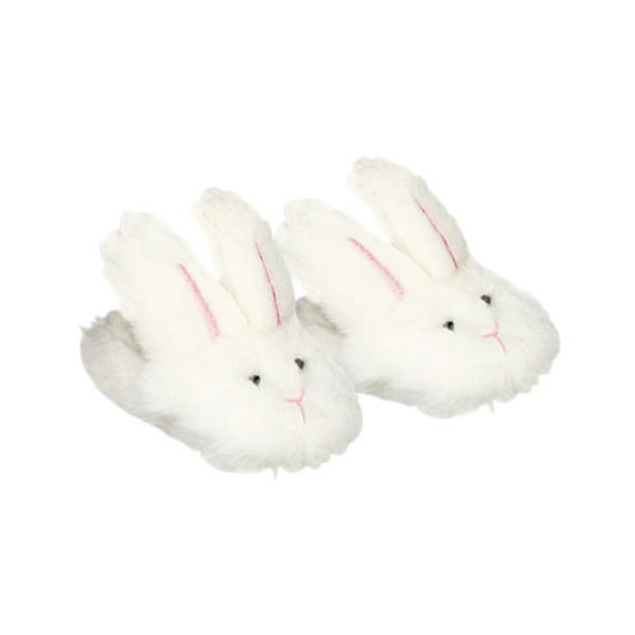 18" Baby Doll Bunny Slippers, Dolls Shoes with Fluffy Rabbit Ears