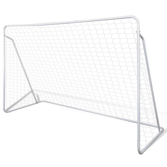 Football Goal Nets Steel 2 pcs 240x90x150 cm