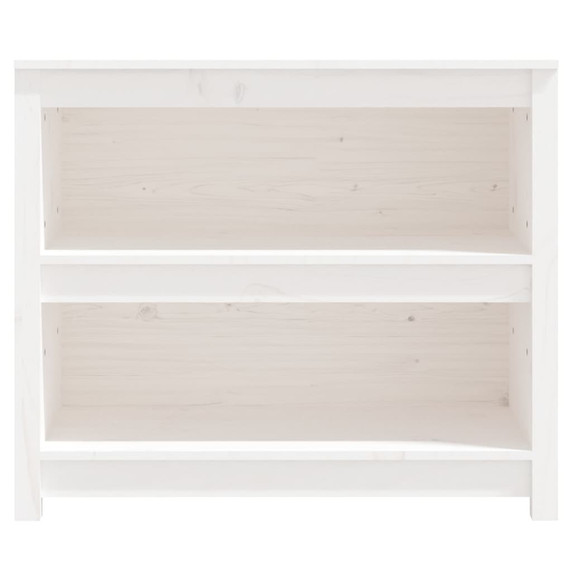 vidaXL Book Cabinet White 80x35x68 cm Solid Wood Pine