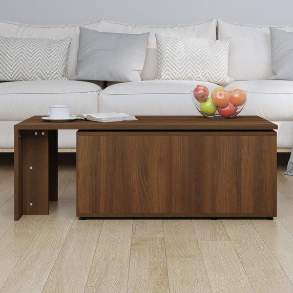 vidaXL Coffee Table Brown Oak 150x50x35 cm Engineered Wood